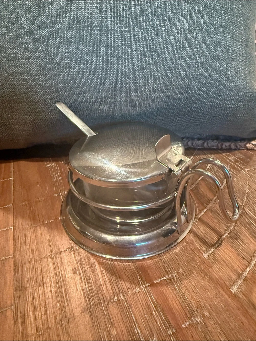 Table Craft 357  Stainless Steel & Glass Condiment Dish.